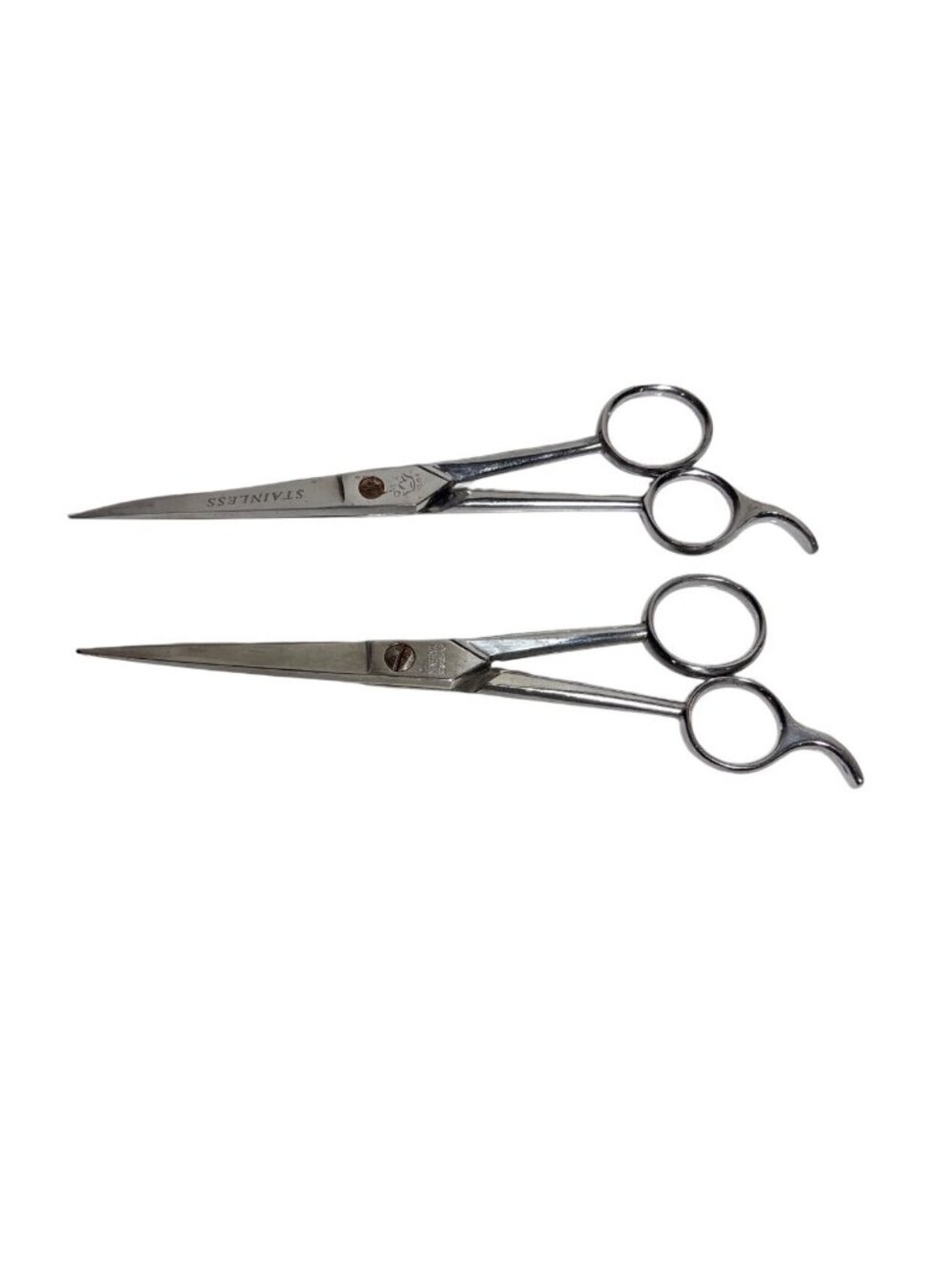 Stainless Steel Hair Cutting Sissor Lot One is Minerva Italy Shears Vintage